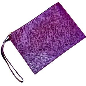2/$30 Vegan Wristlet Pebbled Burgundy 8.5”x6”